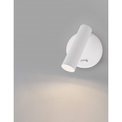 White Aluminium Adjustable Switch On/Off LED Samsung 3 Watt 190Lm 3000K IP20 L: 11 W: 9 H: 11 cm Rotating & Adjustable 