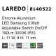 Chrome Aluminium Adjustable Switch On/Off LED Samsung 3 Watt 190Lm 3000K IP20 L: 11 W: 9 H: 11 cm Rotating & Adjustable 