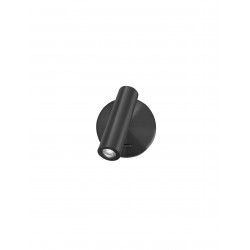 Black Aluminium Adjustable Switch On/Off LED Samsung 3 Watt 190Lm 3000K IP20 L: 11 W: 9 H: 11 cm Rotating & Adjustable 