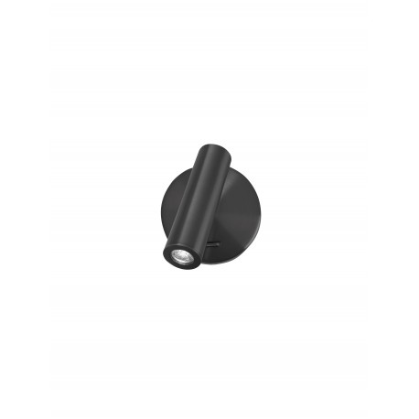 Black Aluminium Adjustable Switch On/Off LED Samsung 3 Watt 190Lm 3000K IP20 L: 11 W: 9 H: 11 cm Rotating & Adjustable 