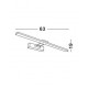 Chrome Aluminium & Acrylic LED 8 Watt 230 Volt 310Lm 4000K IP44 L: 45 W: 4.5 H: 19 cm 