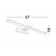 Chrome Aluminium & Acrylic LED 18 Watt 230 Volt 530Lm 4000K IP44 L: 57 W: 4.5 H: 19 cm 
