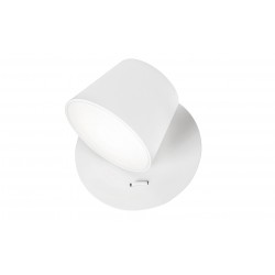 White Aluminium & Acrylic Adjustable Switch On/Off LED Edison 6 Watt 230 Volt 528Lm 3000K IP20 L: 12 W: 12 H: 12 cm 