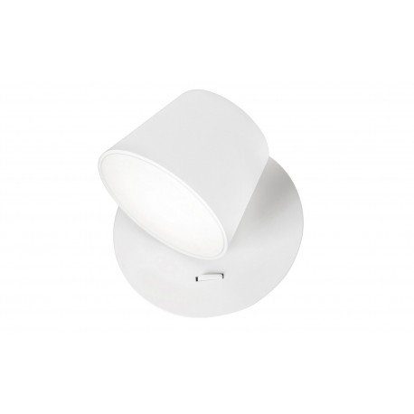 White Aluminium & Acrylic Adjustable Switch On/Off LED Edison 6 Watt 230 Volt 528Lm 3000K IP20 L: 12 W: 12 H: 12 cm 