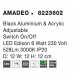 Black Aluminium & Acrylic Adjustable Switch On/Off LED Edison 6 Watt 230 Volt 528Lm 3000K IP20 L: 12 W: 12 H: 12 cm 