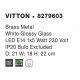 Brass Metal White Glossy Glass LED E14 1x5 Watt 230 Volt IP20 Bulb Excluded D: 21 W: 18 H: 22 cm 