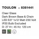 Clear Glass Dark Brown Base & Chain LED E27 1x12 Watt 230 Volt IP20 Bulb Excluded D: 27 H1: 45 H2: 120 cm 