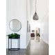 Gray Glass Dark Brown Base & Chain LED E27 1x12 Watt 230 Volt IP20 Bulb Excluded D: 27 H1: 45 H2: 120 cm