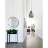 Gray Glass Dark Brown Base & Chain LED E27 1x12 Watt 230 Volt IP20 Bulb Excluded D: 27 H1: 45 H2: 120 cm