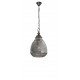 Gray Glass Dark Brown Base & Chain LED E27 1x12 Watt 230 Volt IP20 Bulb Excluded D: 27 H1: 45 H2: 120 cm 