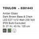 Amber Glass Dark Brown Base & Chain LED E27 1x12 Watt 230 Volt IP20 Bulb Excluded D: 27 H1: 45 H2: 120 cm 