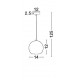 Smoke Glass Black Metal LED E27 1x12 Watt 230 Volt IP20 Bulb Excluded D: 14 H1: 12 H2: 125 cm Adjustable height 