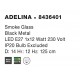 Smoke Glass Black Metal LED E27 1x12 Watt 230 Volt IP20 Bulb Excluded D: 14 H1: 12 H2: 125 cm Adjustable height 