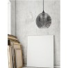 Smoke Glass Black Metal LED E27 1x12 Watt 230 Volt IP20 Bulb Excluded D: 30 H1: 27 H2: 140 cm Adjustable height