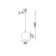 Smoke Glass Black Metal LED E27 1x12 Watt 230 Volt IP20 Bulb Excluded D: 30 H1: 27 H2: 140 cm Adjustable height 