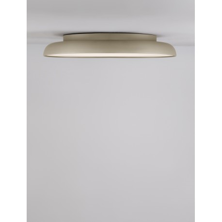 3000K Triac Dimmable Champagne Gold Aluminium & Acrylic LED 50 Watt 220-240 Volt 3741Lm IP20 D: 60 H: 9 cm 