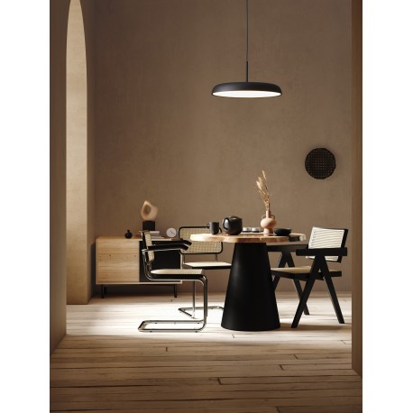 3000K Triac Dimmable Sandy Black Aluminium & Acrylic LED 40 Watt 220-240 Volt 2541Lm IP20 Remote Control Included D: 45 H: 150 