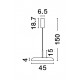 3000K Triac Dimmable Champagne Gold Aluminium & Acrylic LED 40 Watt 220-240 Volt 2541Lm IP20 Remote Control Included D: 45 H: 1
