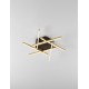 Triac Dimmable Brushed Gold & Black Aluminium & Acrylic LED 38 Watt 220-240 Volt 1993Lm 3000K IP20 D: 65 H: 10.7 cm 