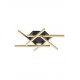 Triac Dimmable Brushed Gold & Black Aluminium & Acrylic LED 38 Watt 220-240 Volt 1993Lm 3000K IP20 D: 65 H: 10.7 cm 