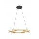 Triac Dimmable Brushed Gold & Black Aluminium & Acrylic LED 38 Watt 220-240 Volt 2046Lm 3000K IP20 D: 66 H: 150 cm Adjustable he