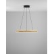 Triac Dimmable Brushed Gold & Black Aluminium & Acrylic LED 38 Watt 220-240 Volt 2046Lm 3000K IP20 D: 66 H: 150 cm Adjustable he