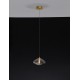 Brass Gold Metal Blown Clear Glass LED G9 1x5 Watt 230 Volt IP20 Bulb Excluded D: 16 H: 200 cm Adjustable Height