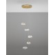 Brass Gold Metal Blown Clear Glass LED G9 5x5 Watt 230 Volt IP20 Bulb Excluded D: 35 H: 180 cm Adjustable Height 