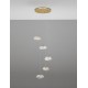 Brass Gold Metal Blown Clear Glass LED G9 5x5 Watt 230 Volt IP20 Bulb Excluded D: 35 H: 180 cm Adjustable Height 