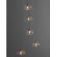 Brass Gold Metal Blown Clear Glass LED G9 5x5 Watt 230 Volt IP20 Bulb Excluded D: 35 H: 180 cm Adjustable Height 