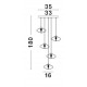 Brass Gold Metal Blown Clear Glass LED G9 5x5 Watt 230 Volt IP20 Bulb Excluded D: 35 H: 180 cm Adjustable Height 