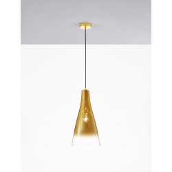 Gold Metal Gradient Glass LED E27 1x12 Watt 230 Volt IP20 Bulb Excluded D: 23 H1: 45 H2: 120 cm Adjustable height 