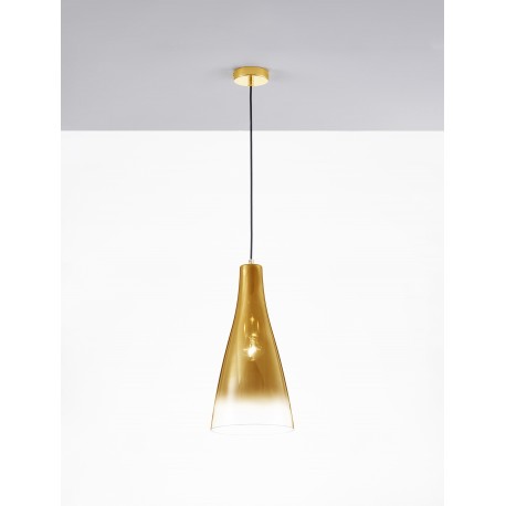 Gold Metal Gradient Glass LED E27 1x12 Watt 230 Volt IP20 Bulb Excluded D: 23 H1: 45 H2: 120 cm Adjustable height 