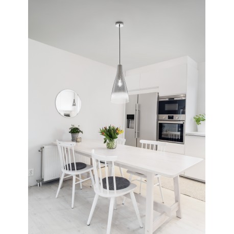 Chrome Metal Gradient Glass LED E27 1x12 Watt 230 Volt IP20 Bulb Excluded D: 23 H1: 45 H2: 120 cm Adjustable height 