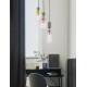 Sandy Gold Metal Glossy Dark Green, Blue Grey Pink, Glossy Light Green, Orange & Light Grey Glass LED E14 3x5 Watt 230 Volt IP2