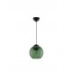 Matt Black Metal & Dark Green Glass LED E27 1x12 Watt 230 Volt IP20 Bulb Excluded D: 24 H1: 24.8 H2: 183.8 cm Adjustable height 