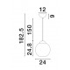 Matt Black Metal & Dark Green Glass LED E27 1x12 Watt 230 Volt IP20 Bulb Excluded D: 24 H1: 24.8 H2: 183.8 cm Adjustable height 