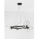 Matt Black Metal & Clear Glass LED G9 11x6 Watt 230 Volt IP20 Bulb Excluded Two Ways Of Mounting D: 65 H: 120 cm Adjustable he