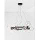 Matt Black Metal & Clear Glass LED G9 11x6 Watt 230 Volt IP20 Bulb Excluded Two Ways Of Mounting D: 65 H: 120 cm Adjustable he