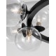 Matt Black Metal & Clear Glass LED G9 11x6 Watt 230 Volt IP20 Bulb Excluded Two Ways Of Mounting D: 65 H: 120 cm Adjustable he