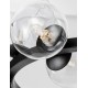 Matt Black Metal & Clear Glass LED G9 11x6 Watt 230 Volt IP20 Bulb Excluded Two Ways Of Mounting D: 65 H: 120 cm Adjustable he