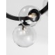 Matt Black Metal & Clear Glass LED G9 11x6 Watt 230 Volt IP20 Bulb Excluded Two Ways Of Mounting D: 65 H: 120 cm Adjustable he