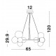 Matt Black Metal & Clear Glass LED G9 11x6 Watt 230 Volt IP20 Bulb Excluded Two Ways Of Mounting D: 65 H: 120 cm Adjustable he