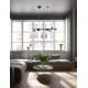 Matt Black Metal & Clear Glass LED G9 7x6 Watt 230 Volt IP20 Bulb Excluded L: 65 W: 28.9 H: 120 cm Adjustable height 