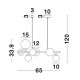 Matt Black Metal & Clear Glass LED G9 7x6 Watt 230 Volt IP20 Bulb Excluded L: 65 W: 28.9 H: 120 cm Adjustable height 