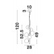 Matt Black Metal & Clear Glass LED G9 6x6 Watt 230 Volt IP20 Bulb Excluded L: 28 W: 23.2 H: 120 cm Adjustable height 