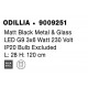 Matt Black Metal & Clear Glass LED G9 6x6 Watt 230 Volt IP20 Bulb Excluded L: 28 W: 23.2 H: 120 cm Adjustable height 
