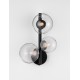 Matt Black Metal & Clear Glass LED G9 3x5 Watt 230 Volt IP20 Bulb Excluded L: 23 W: 19 H: 32 cm 