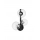 Matt Black Metal & Clear Glass LED G9 3x5 Watt 230 Volt IP20 Bulb Excluded L: 23 W: 19 H: 32 cm 