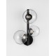 Matt Black Metal & Clear Glass LED G9 3x5 Watt 230 Volt IP20 Bulb Excluded L: 23 W: 19 H: 32 cm 